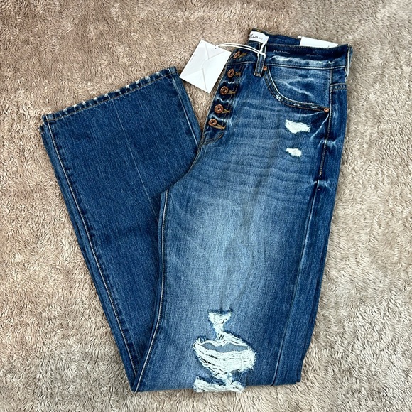 Kancan Jeans high rise 90’s Flare NWT - Picture 1 of 8